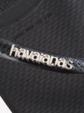 Havaianas Square Logo Metallic Black Flip Flops
