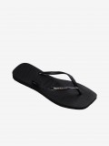 Havaianas Square Logo Metallic Black Flip Flops