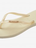 Havaianas Square Logo Metallic Beige Flip Flops Havaianas Square Logo Metallic Beige Flip Flops