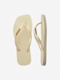 Havaianas Square Logo Metallic Beige Flip Flops Havaianas Square Logo Metallic Beige Flip Flops