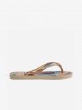 Chinelos Havaianas Slim Princess Kids Bege Chinelos Havaianas Slim Princess Kids Bege