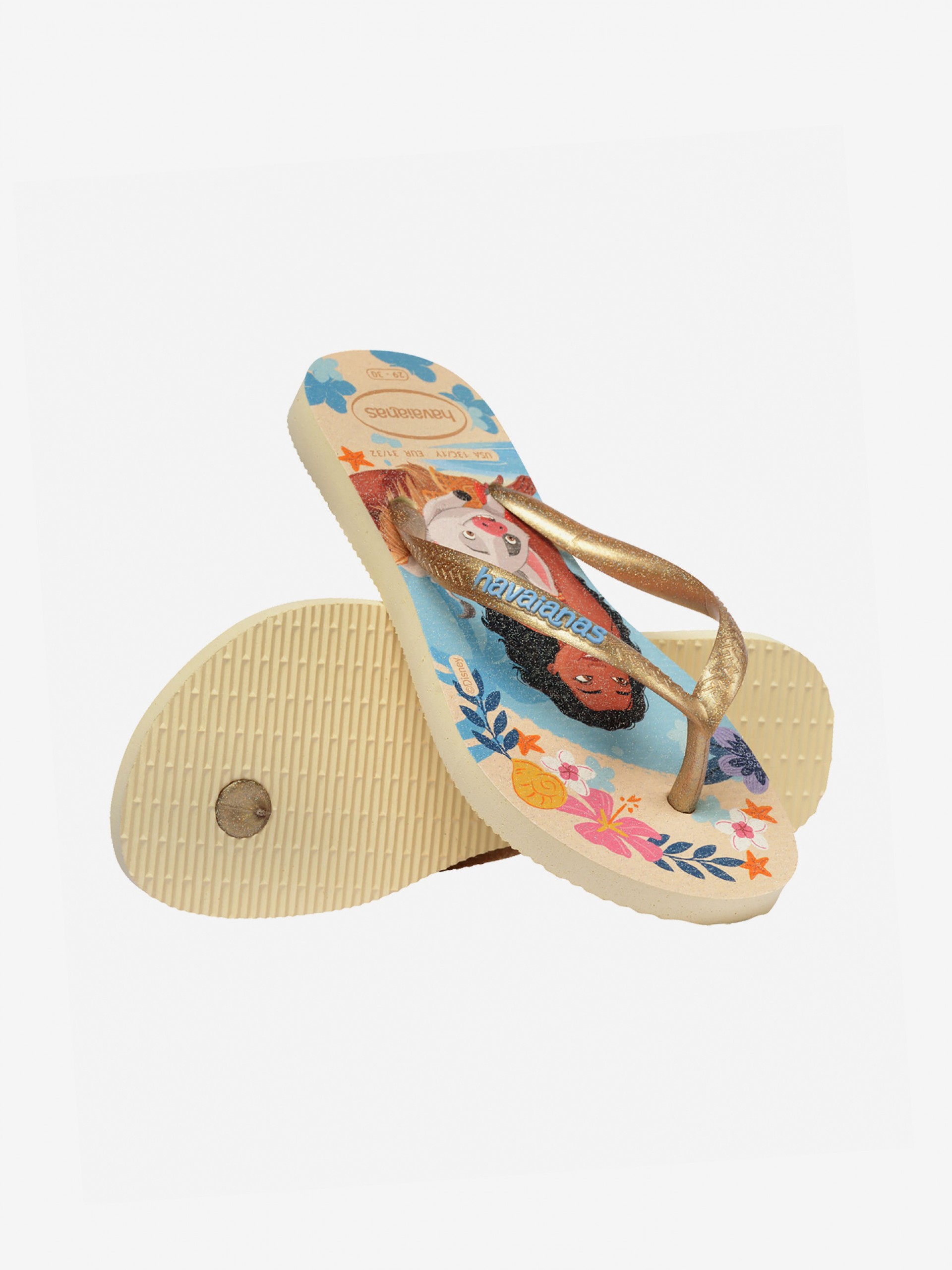 Havaianas Slim Princess Kids Beige Flip Flops