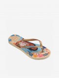 Chinelos Havaianas Slim Princess Kids Bege Chinelos Havaianas Slim Princess Kids Bege