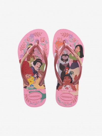 Chinelos Havaianas Slim Princess Kids Rosa