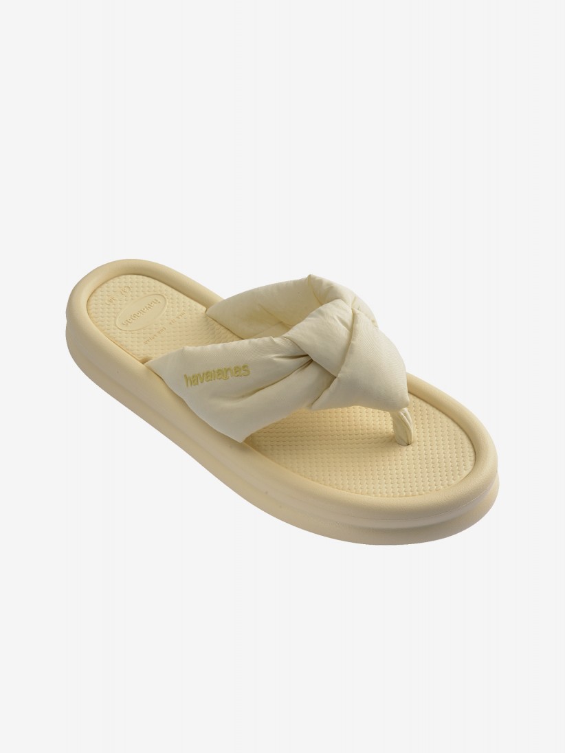 Havaianas Over Puffed Up Beige Platform Slides for Women Havaianas Over Puffed Up Beige Platform Slides for Women