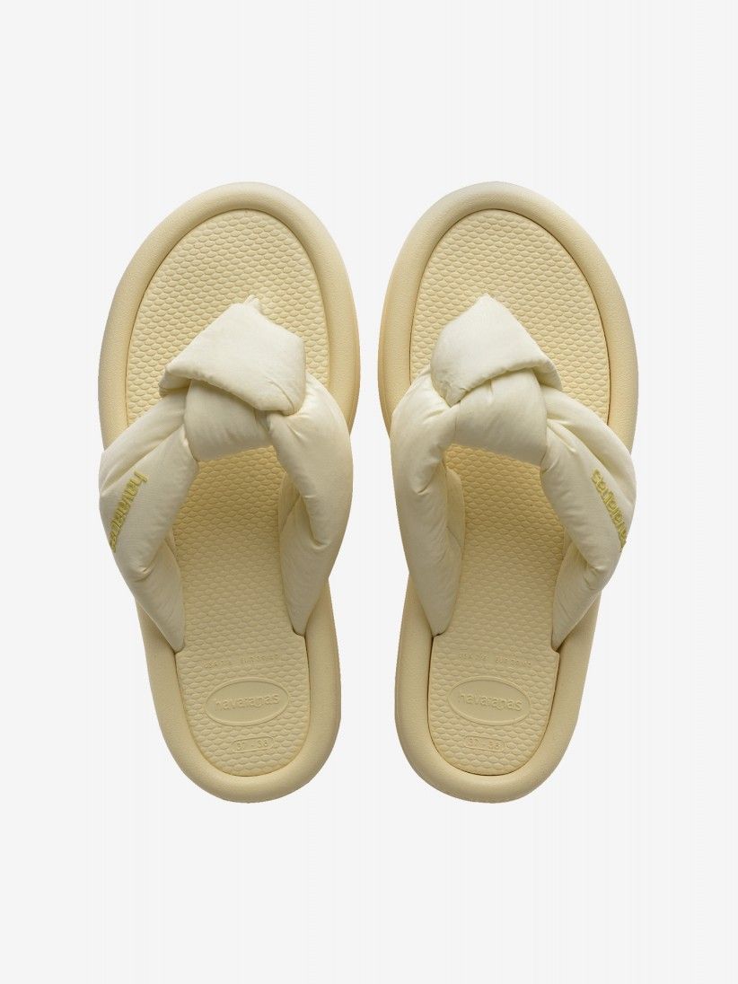 Havaianas Over Puffed Up Beige Platform Slides for Women Havaianas Over Puffed Up Beige Platform Slides for Women