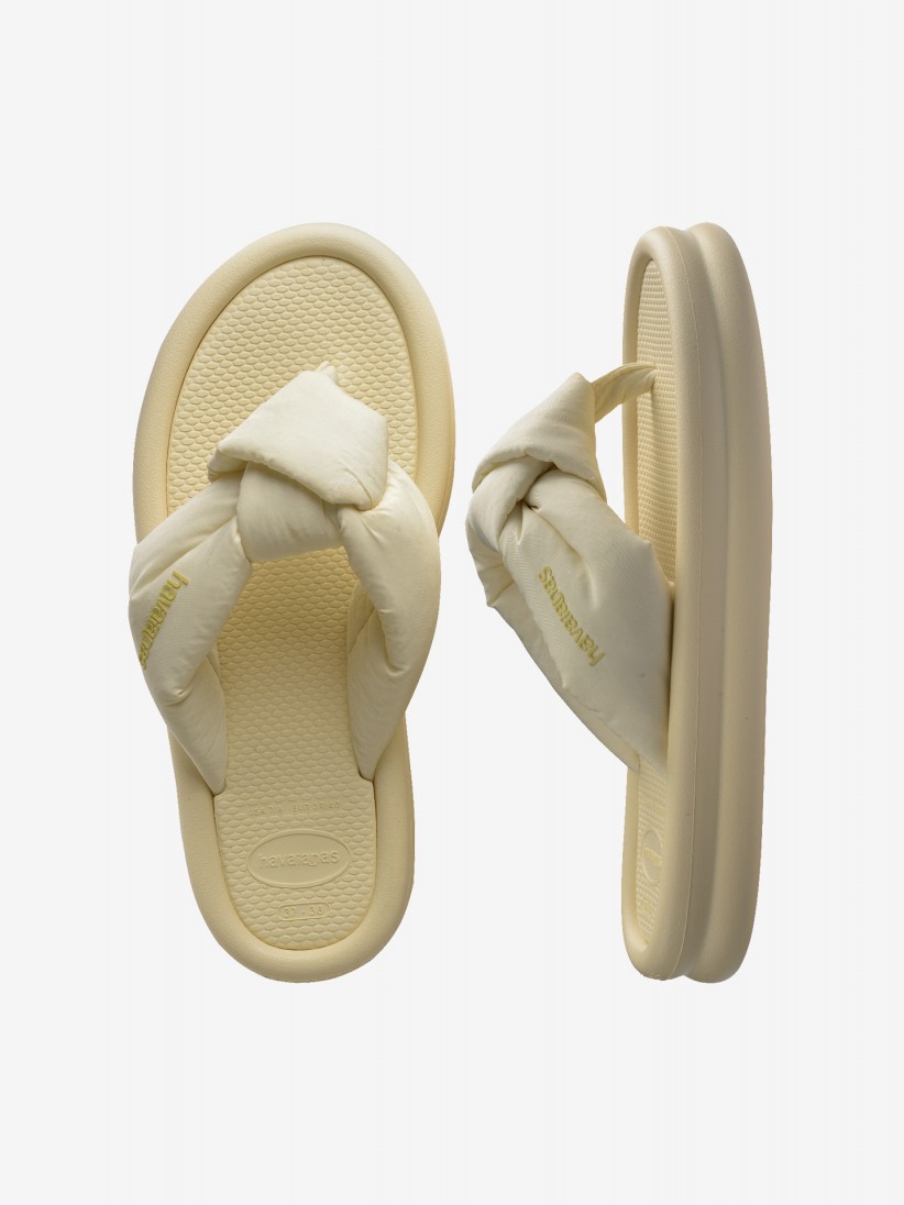 Havaianas Over Puffed Up Beige Platform Slides for Women Havaianas Over Puffed Up Beige Platform Slides for Women