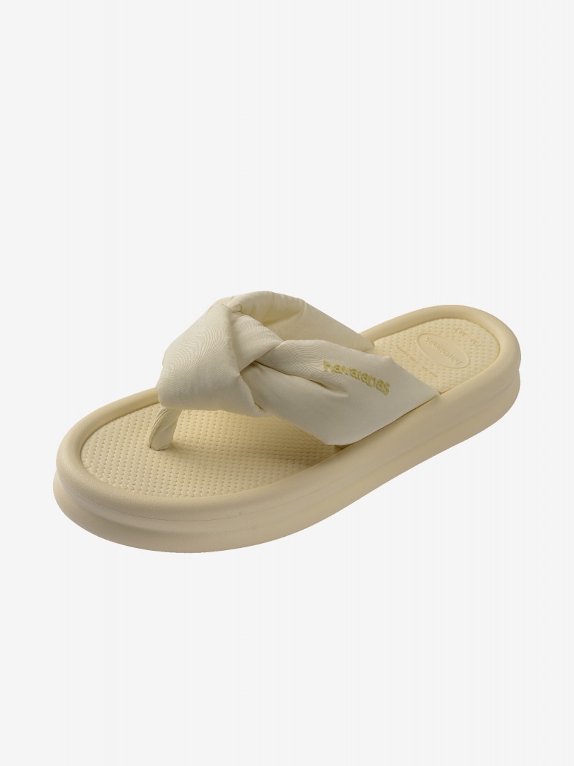 Havaianas Over Puffed Up Beige Platform Slides for Women Havaianas Over Puffed Up Beige Platform Slides for Women