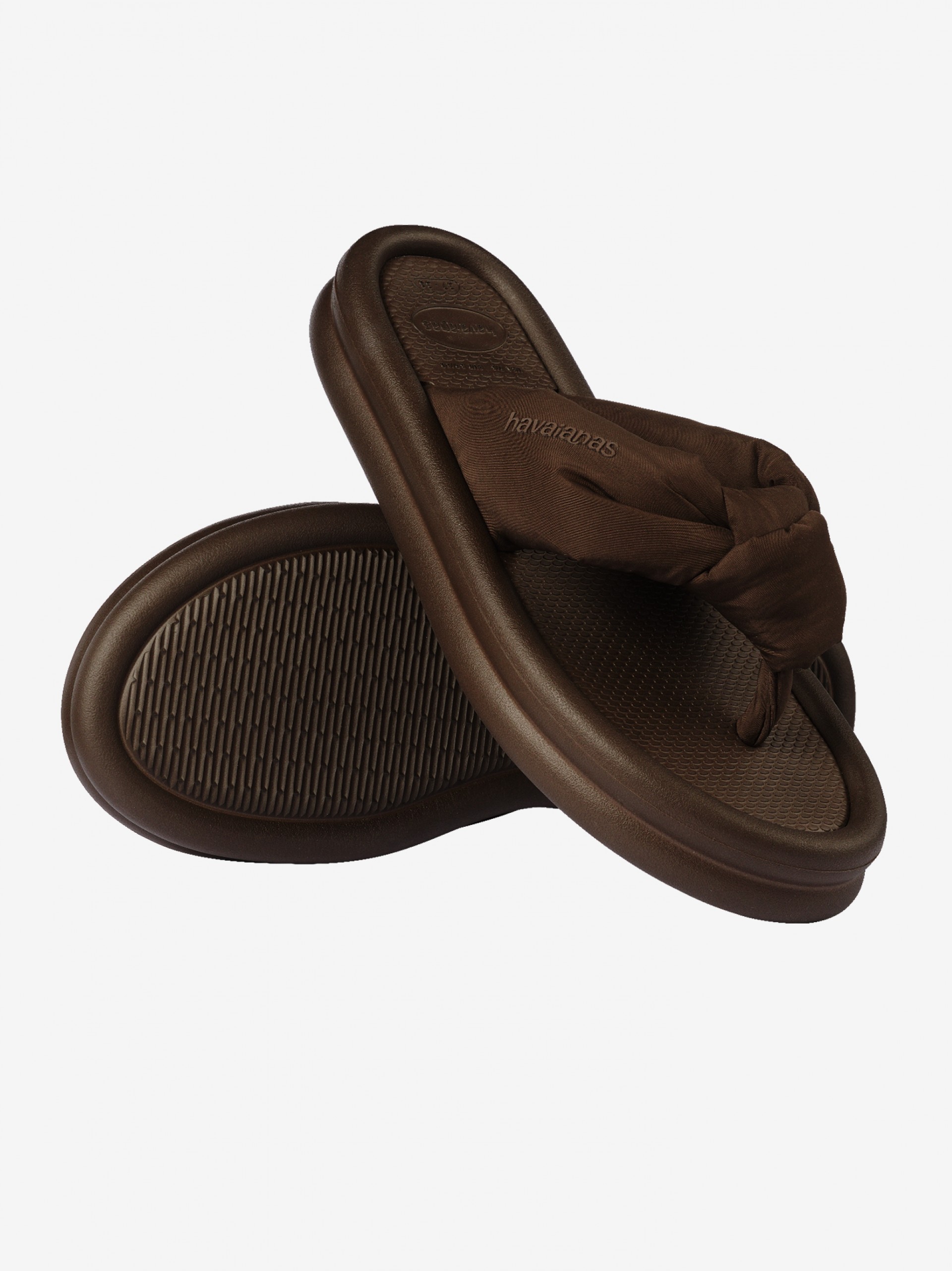 Chinelos De Plataforma Havaianas Over Puffed Up Castanhos Para Mulher
