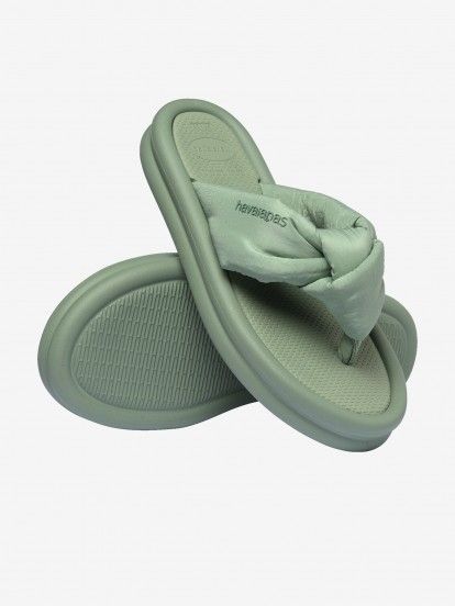 Chanclas Havaianas Over Puffed Up con plataforma verdes para mujer