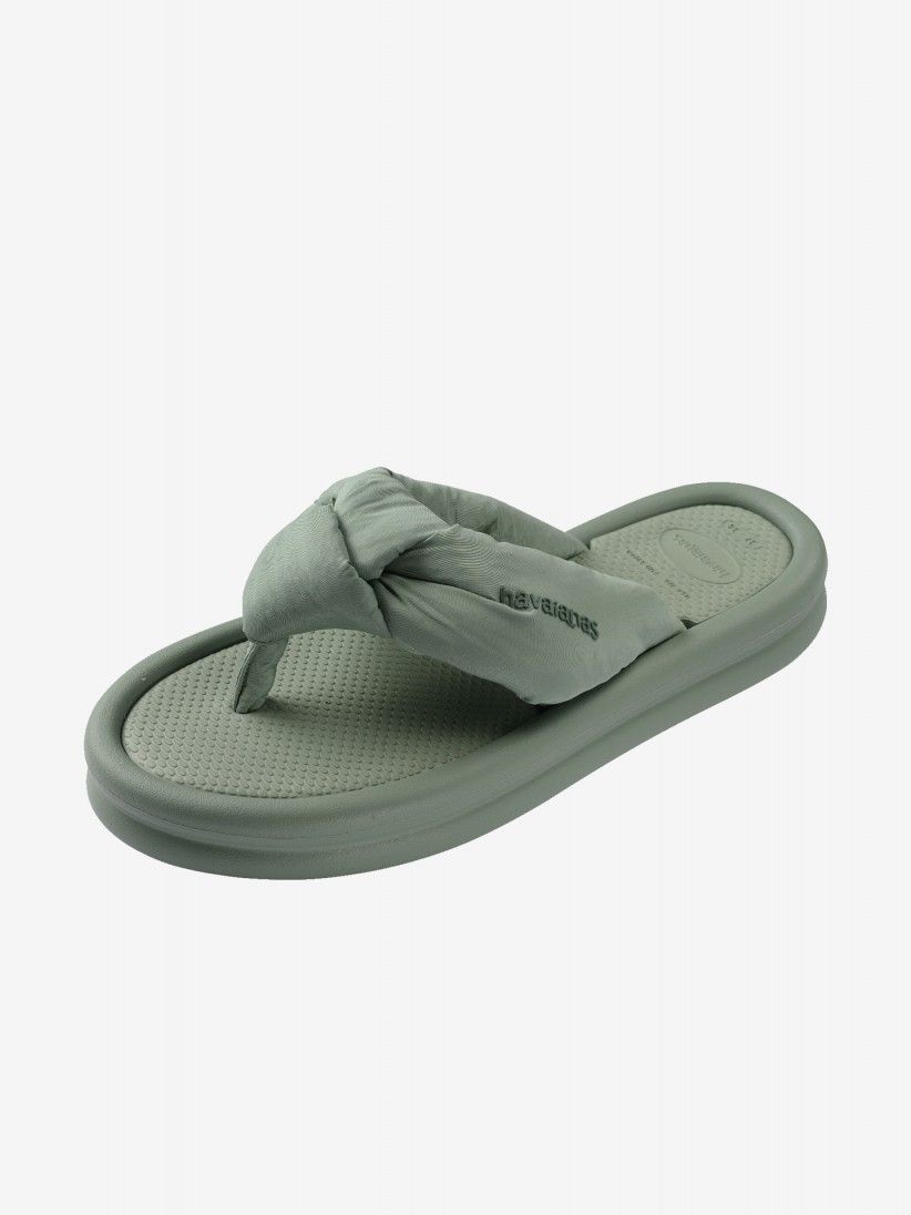 Chinelos De Plataforma Havaianas Over Puffed Up Verdes Para Mulher