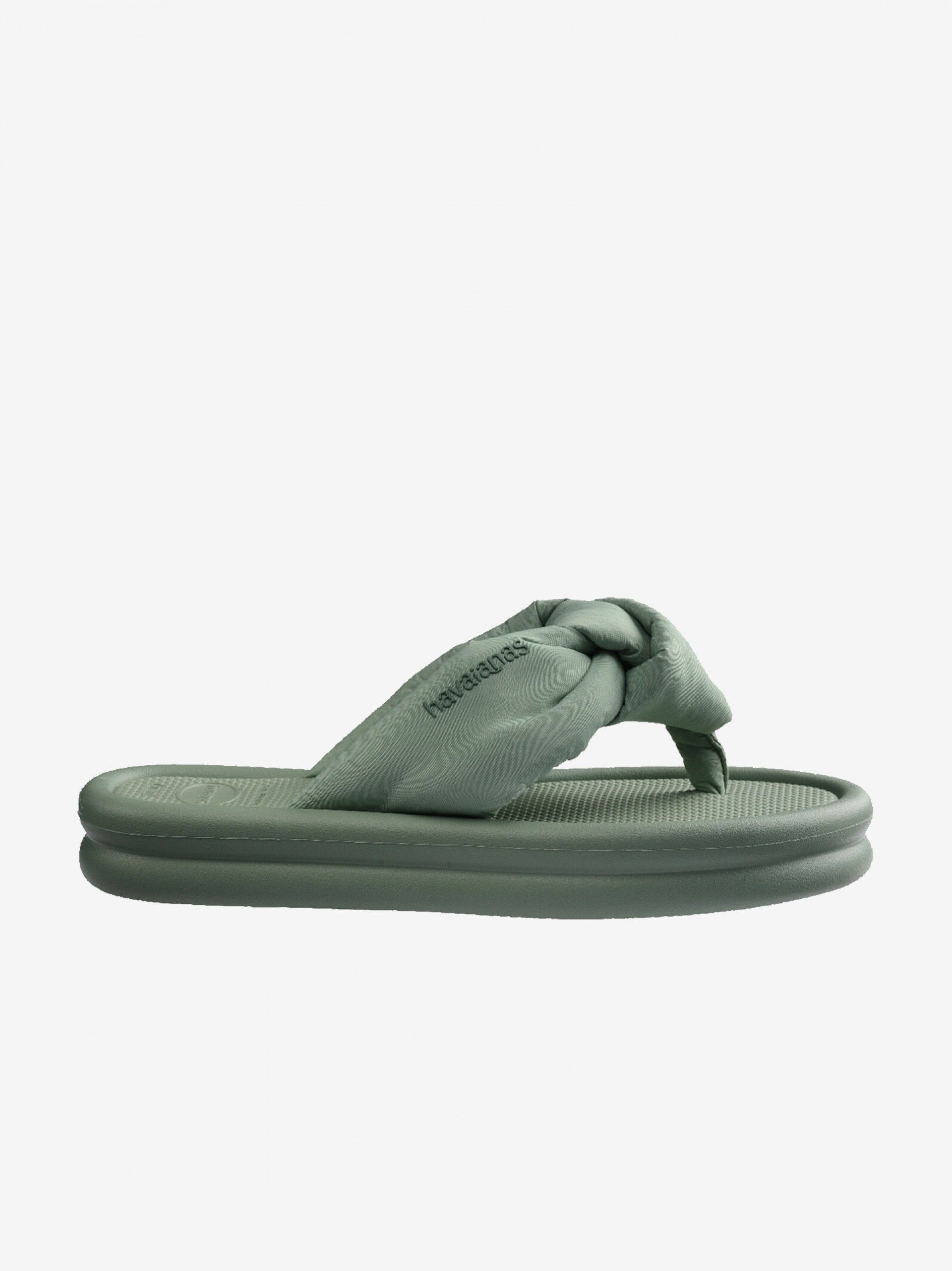 Havaianas Over Puffed Up Green Platform Slides for Women