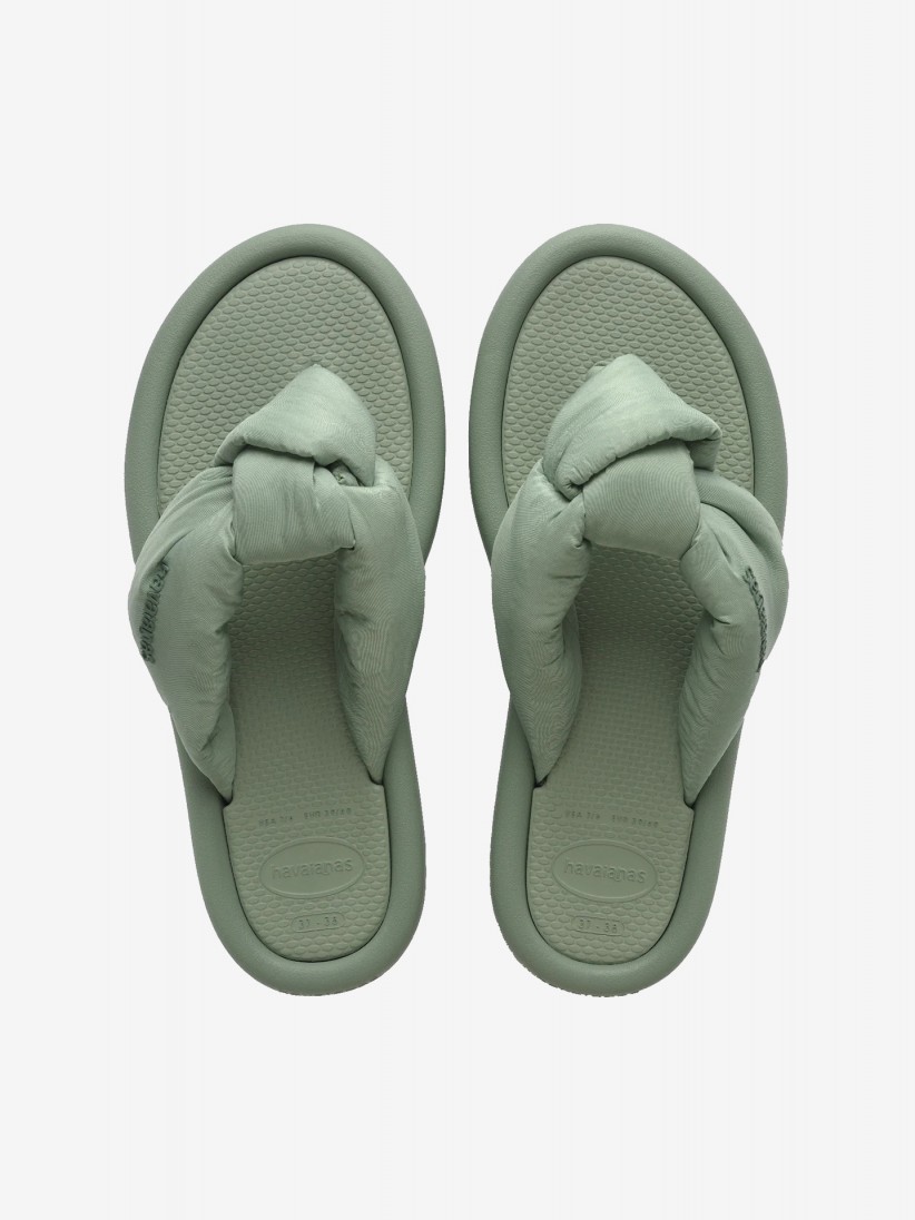 Chinelos De Plataforma Havaianas Over Puffed Up Verdes Para Mulher