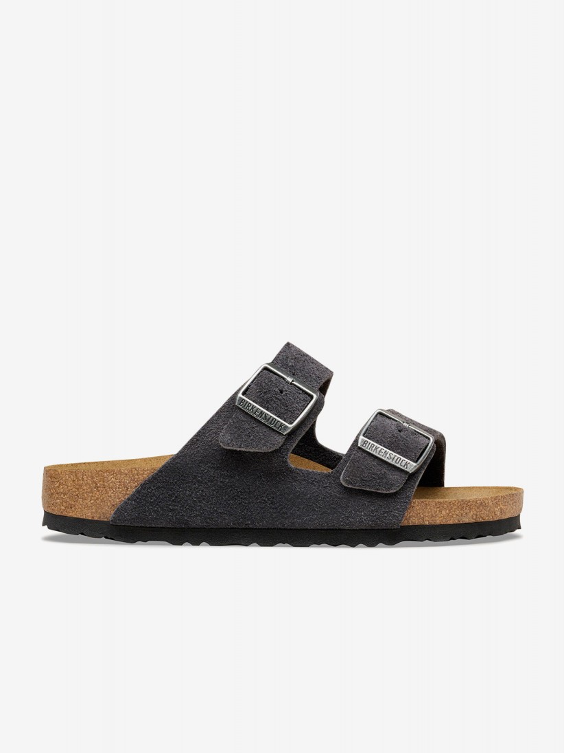 Chinelos Birkenstock Arizona Couro em Camur�a cinzentos