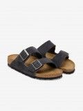 Chinelos Birkenstock Arizona Couro em Camur�a cinzentos