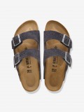 Chinelos Birkenstock Arizona Couro em Camur�a cinzentos