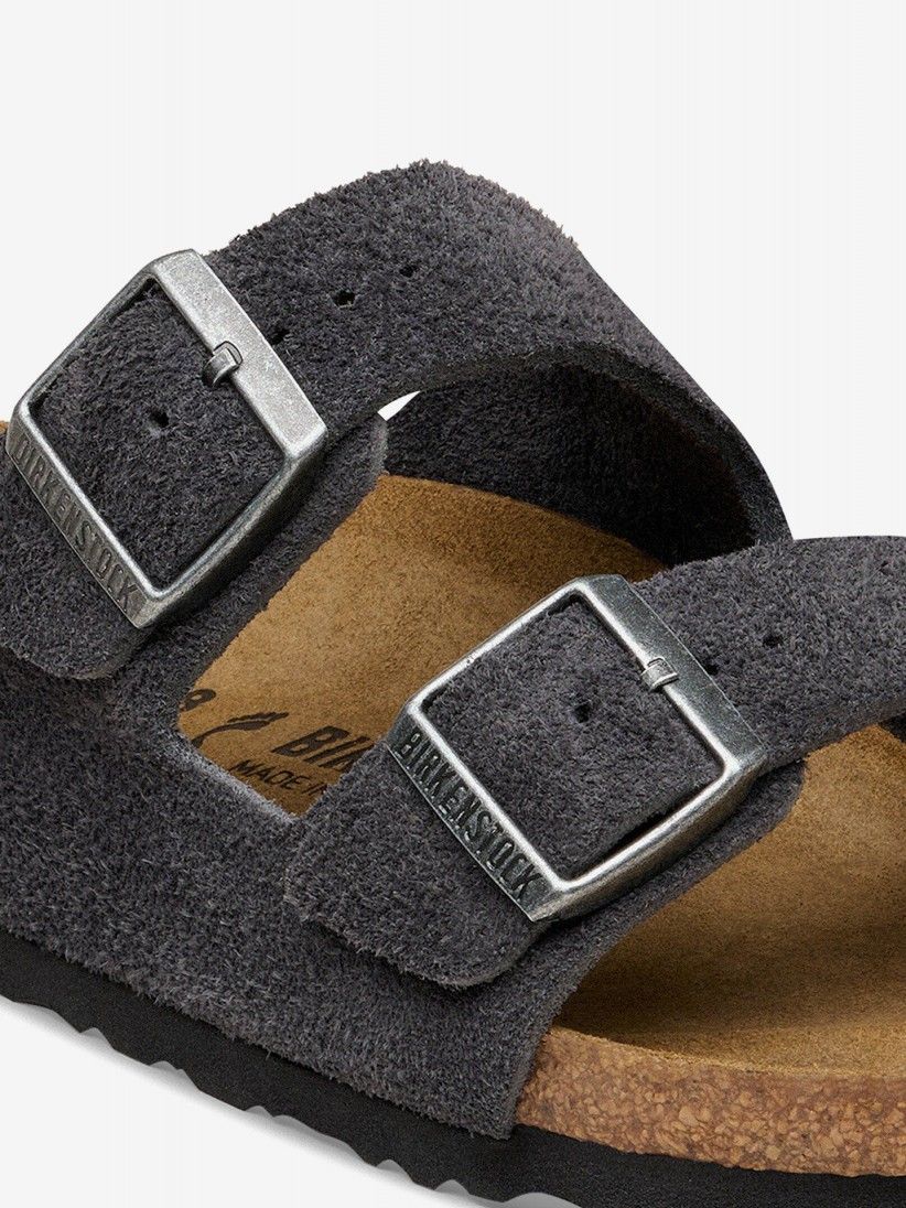 Chinelos Birkenstock Arizona Couro em Camur�a cinzentos
