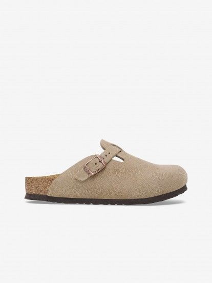 Chanclas Birkenstock Boston Gamuza Kids Beige Chanclas Birkenstock Boston Gamuza Kids Beige