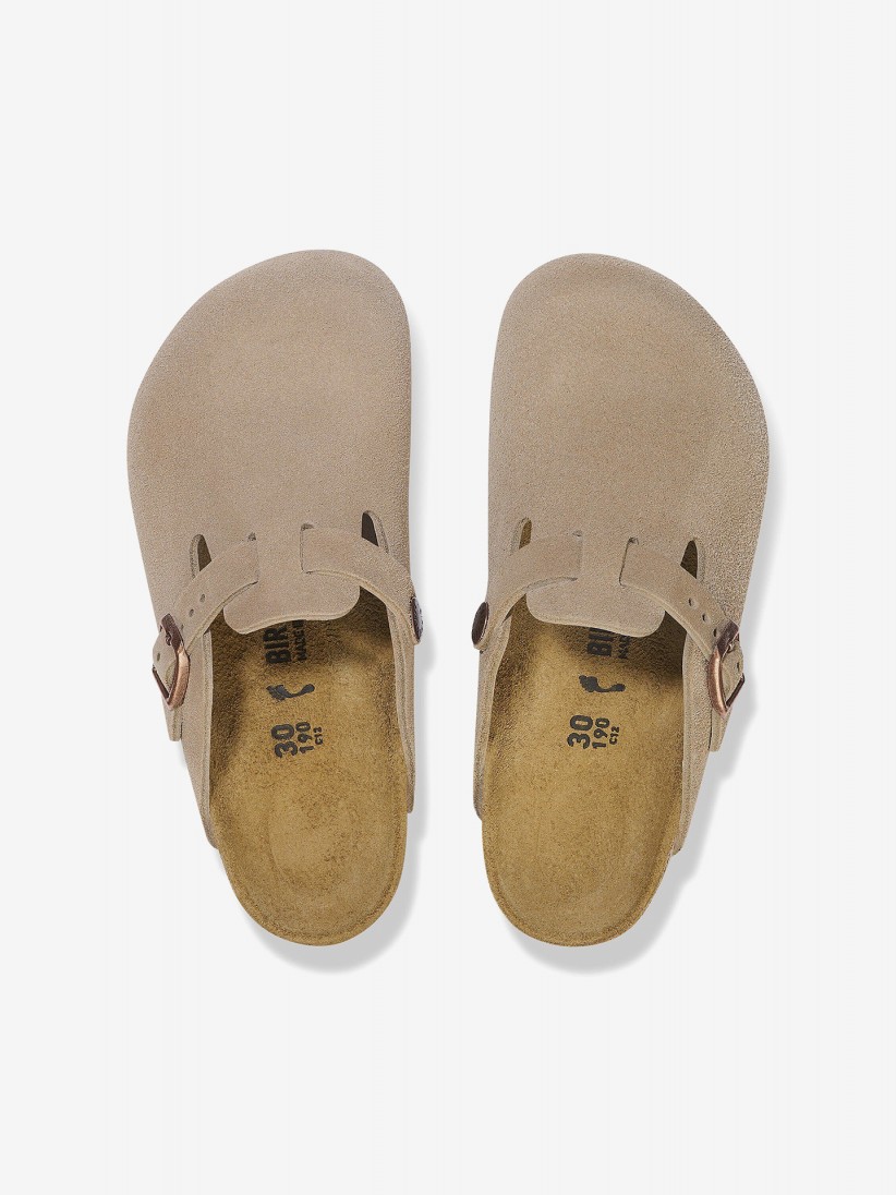 Chanclas Birkenstock Boston Gamuza Kids Beige Chanclas Birkenstock Boston Gamuza Kids Beige