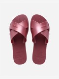 Havaianas Aqua Metallic Burgundy Slides