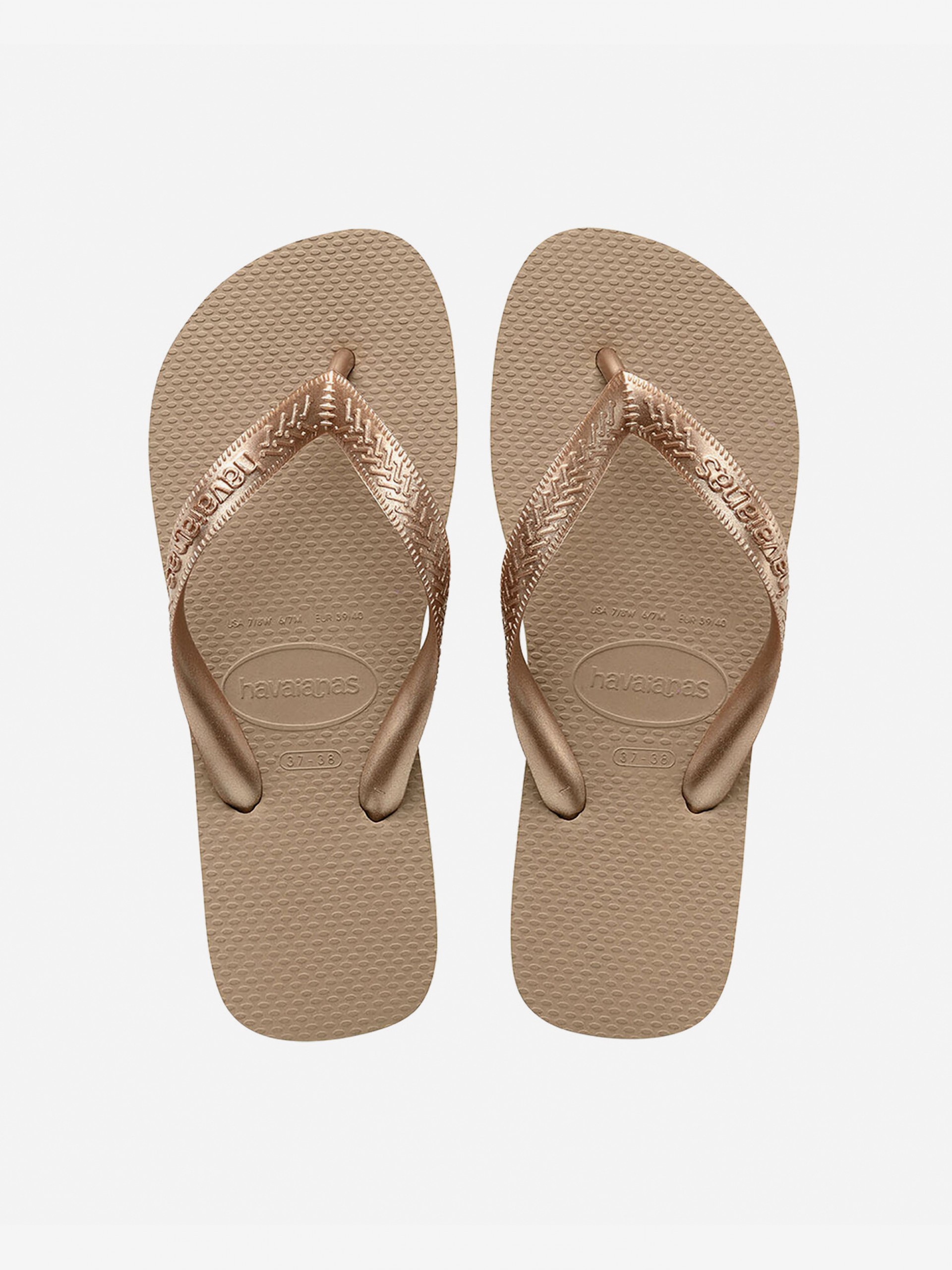 Havaianas Top Glitter Bronze Flip Flops