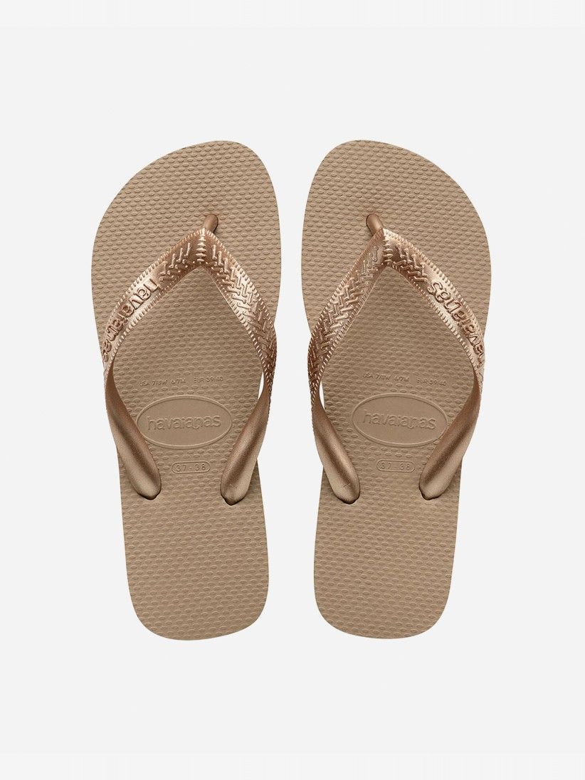 Havaianas Top Glitter Bronze Flip Flops Havaianas Top Glitter Bronze Flip Flops