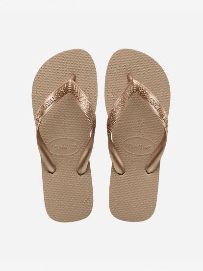 Havaianas Top Glitter Bronze Flip Flops