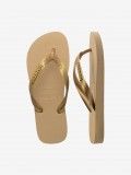 Havaianas Logo Metallic Bronze Flip Flops