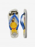 Chinelos Havaianas Simpsons Brancos e Azuis Chinelos Havaianas Simpsons Brancos e Azuis