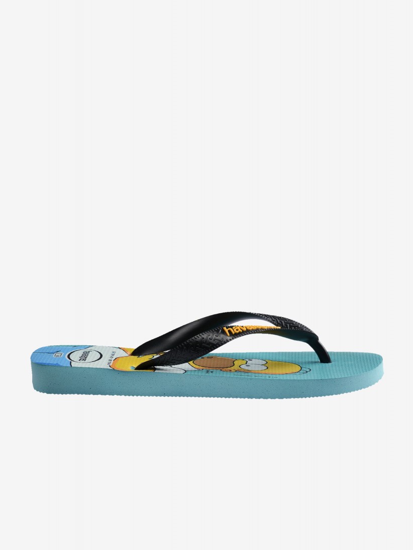 Chinelos Havaianas Simpsons Azuis e Pretos Chinelos Havaianas Simpsons Azuis e Pretos