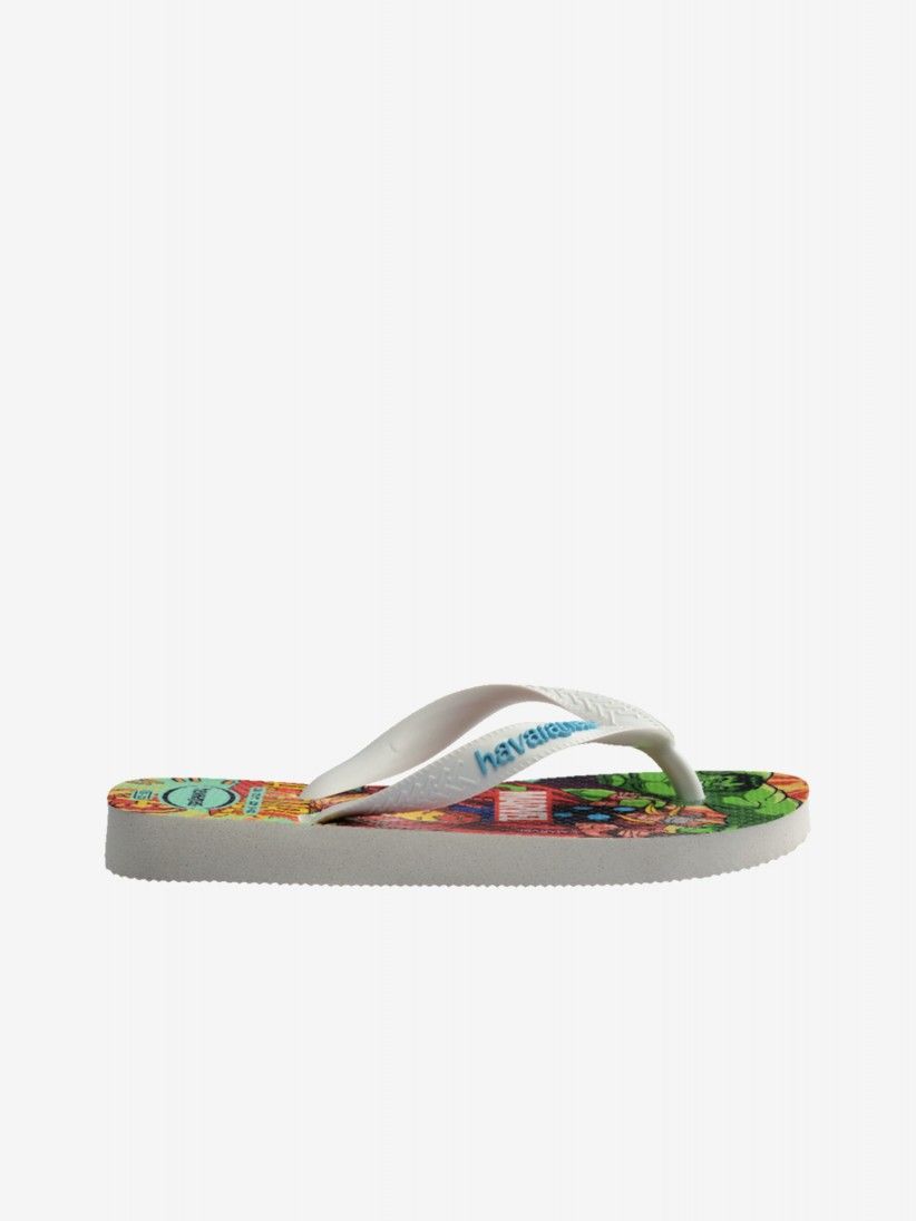 Havaianas Top Marvel II Avengers Kids White Flip Flops Havaianas Top Marvel II Avengers Kids White Flip Flops
