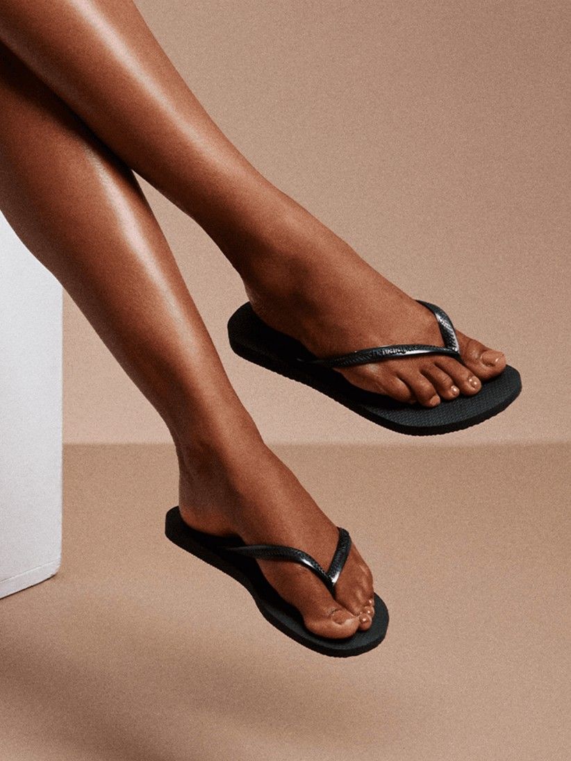 Havaianas Slim Black Flip Flops