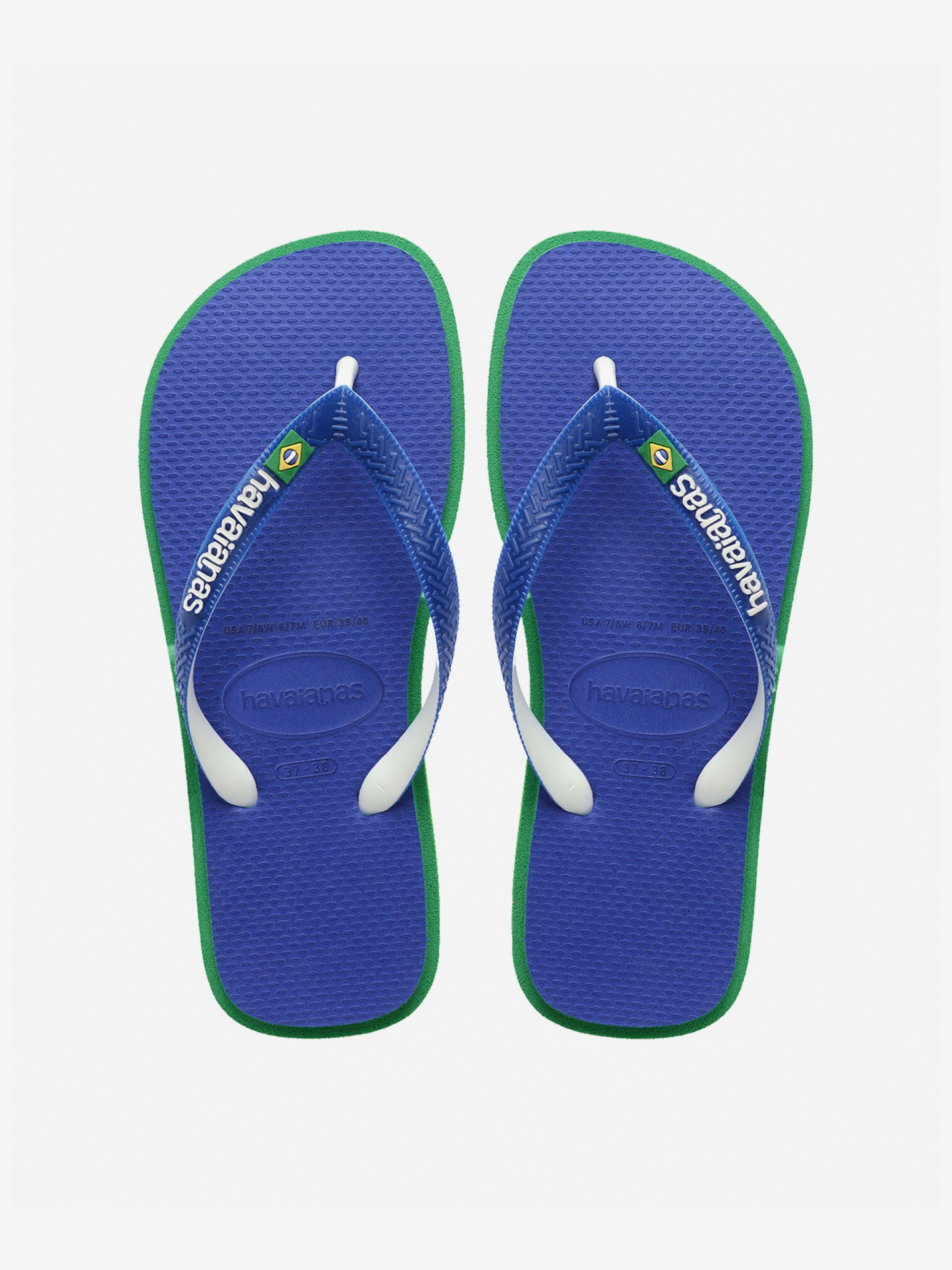 Havaianas Brasil Twist Blue Flip Flops