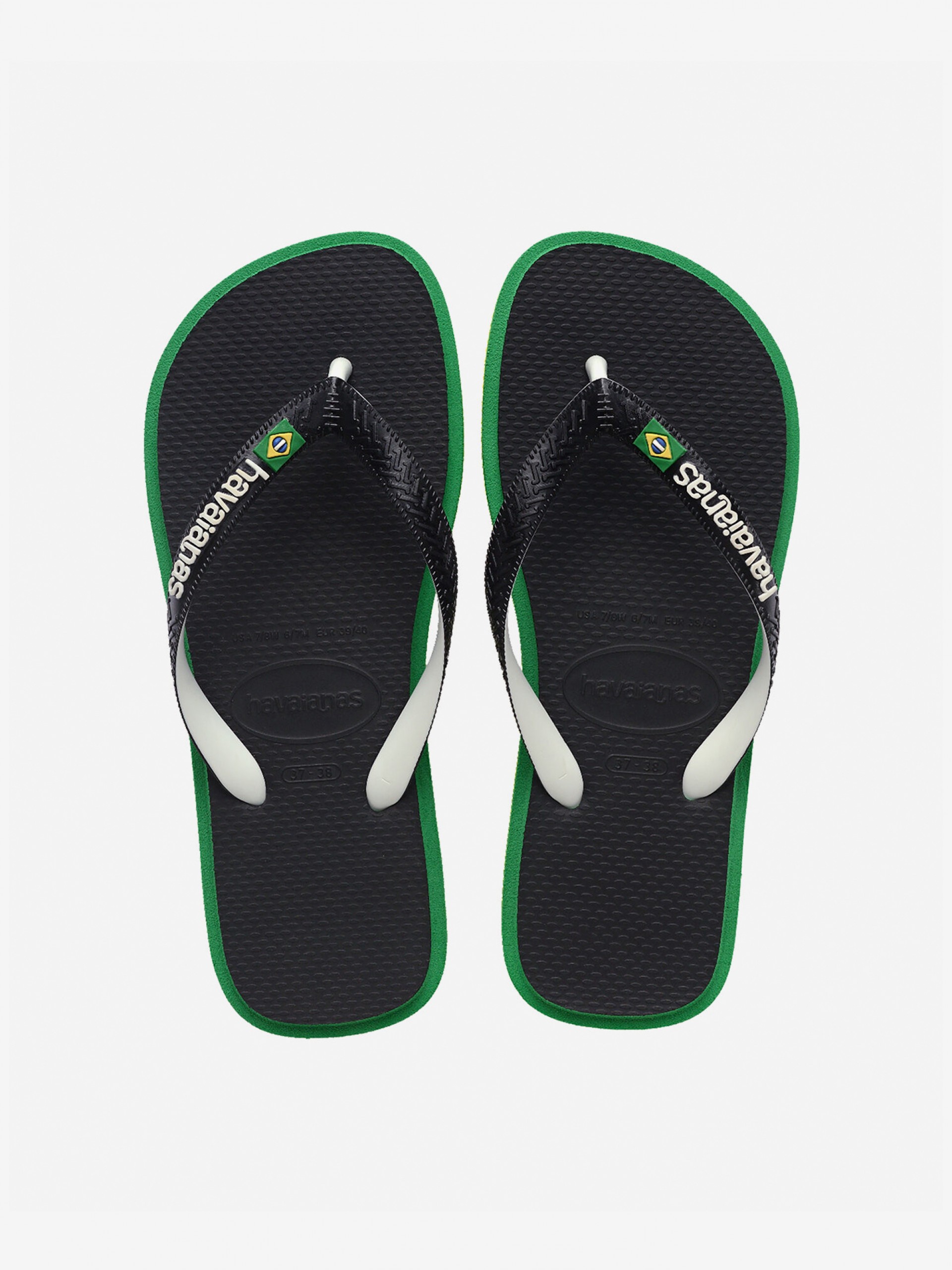 Havaianas Brasil Twist Black Flip Flops
