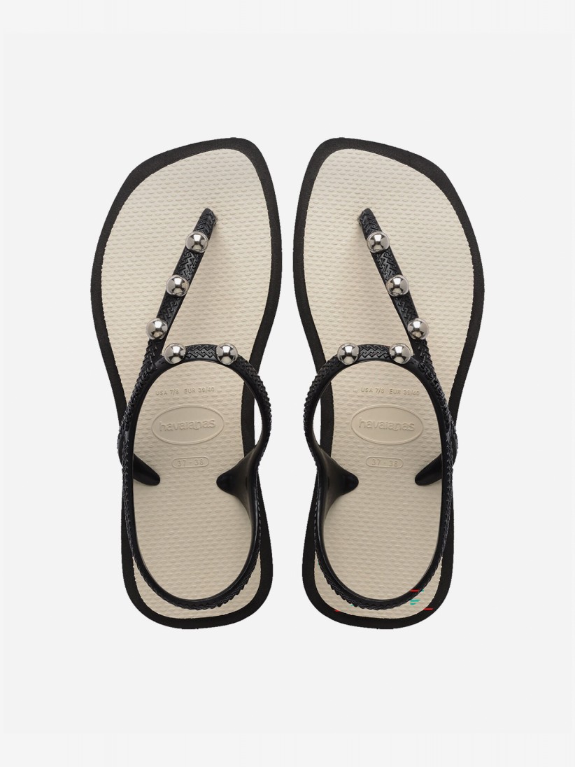 Sandalias Havaianas Flash Fusion Negras y Beige