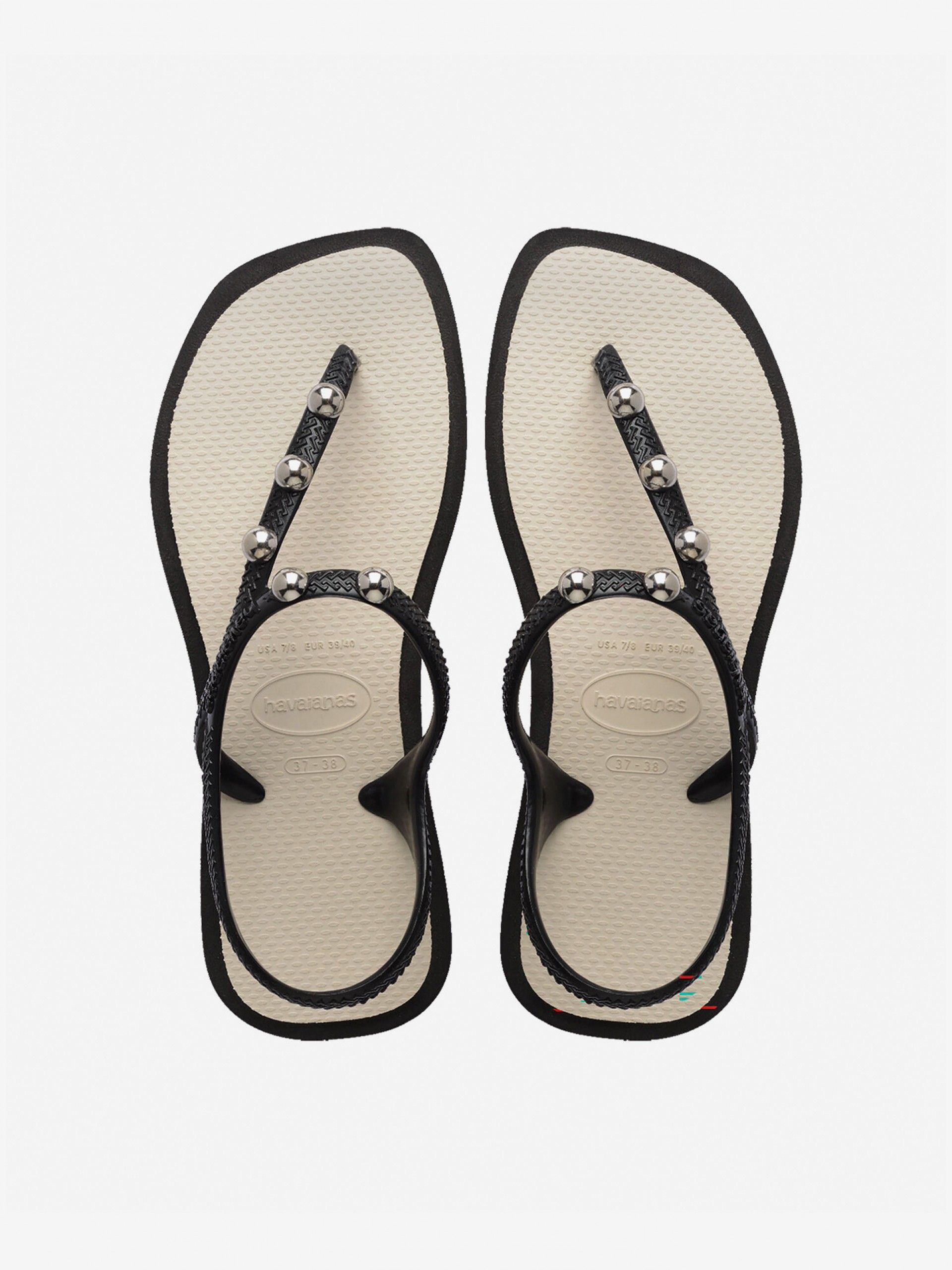Havaianas Flash Fusion Black and Beige Sandals