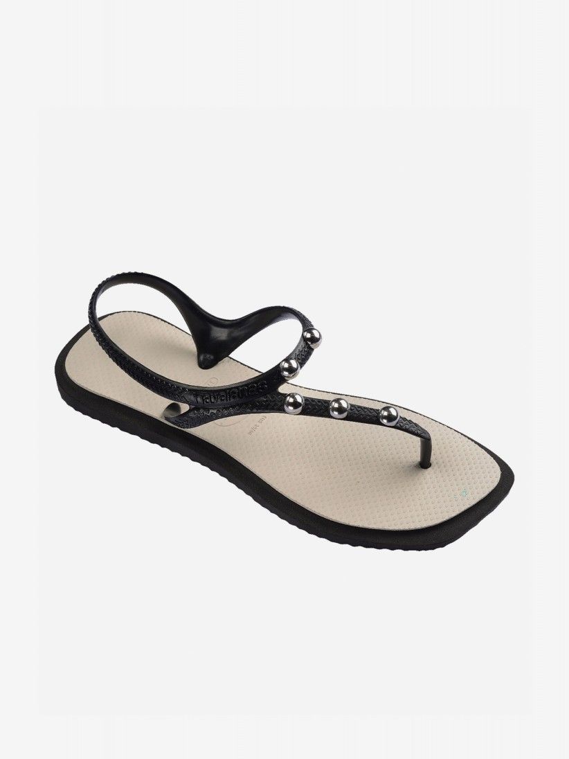 Sandalias Havaianas Flash Fusion Negras y Beige