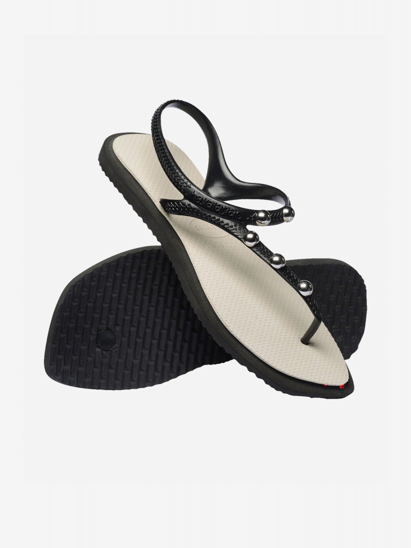 Sandalias Havaianas Flash Fusion Negras y Beige