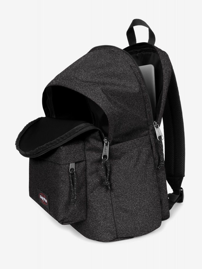 Mochila Escolar Eastpak Day Office Preta Brilhante Mochila Escolar Eastpak Day Office Preta Brilhante
