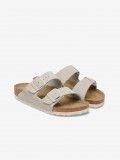 Birkenstock Arizona Suede Grey Slides Birkenstock Arizona Suede Grey Slides