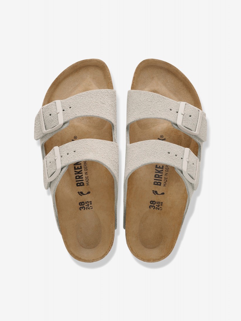 Birkenstock Arizona Suede Grey Slides Birkenstock Arizona Suede Grey Slides