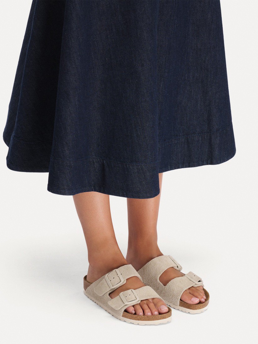 Birkenstock Arizona Suede Grey Slides Birkenstock Arizona Suede Grey Slides
