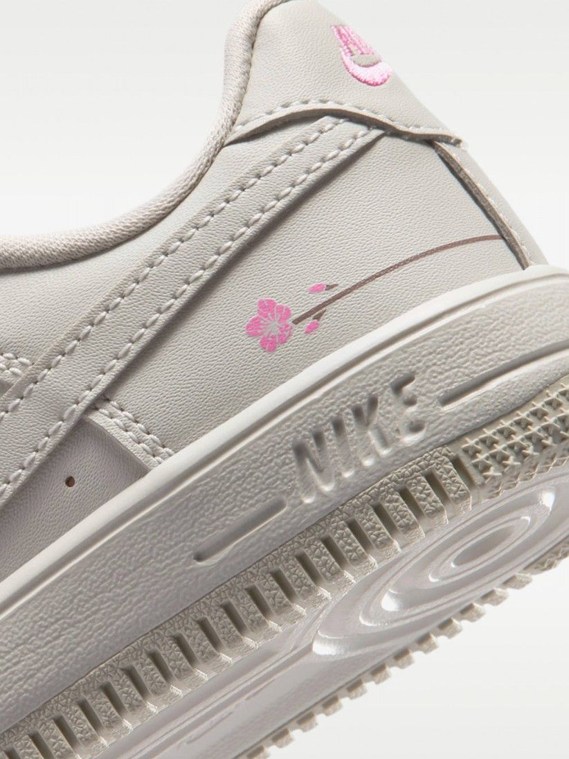 Zapatillas Nike Force 1 Low Lace FL Grises y Rosa Para Ni�o