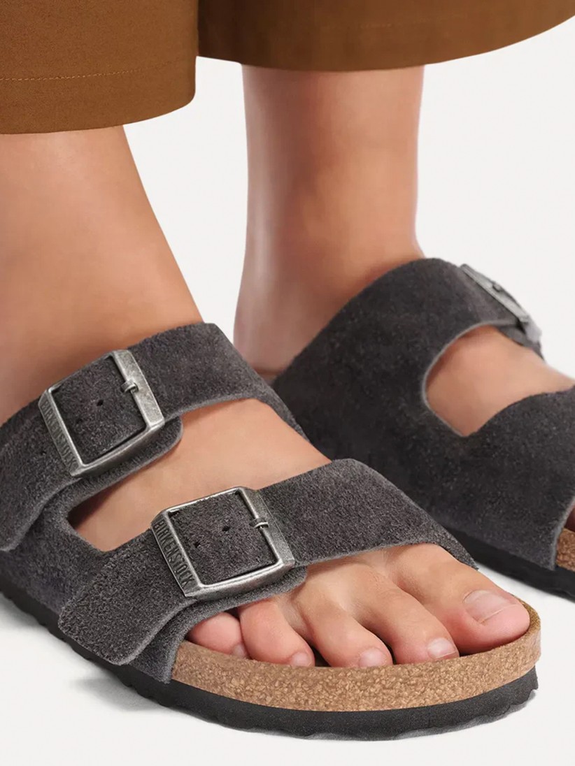 Chanclas Birkenstock Arizona Gamuza Grises Chanclas Birkenstock Arizona Gamuza Grises