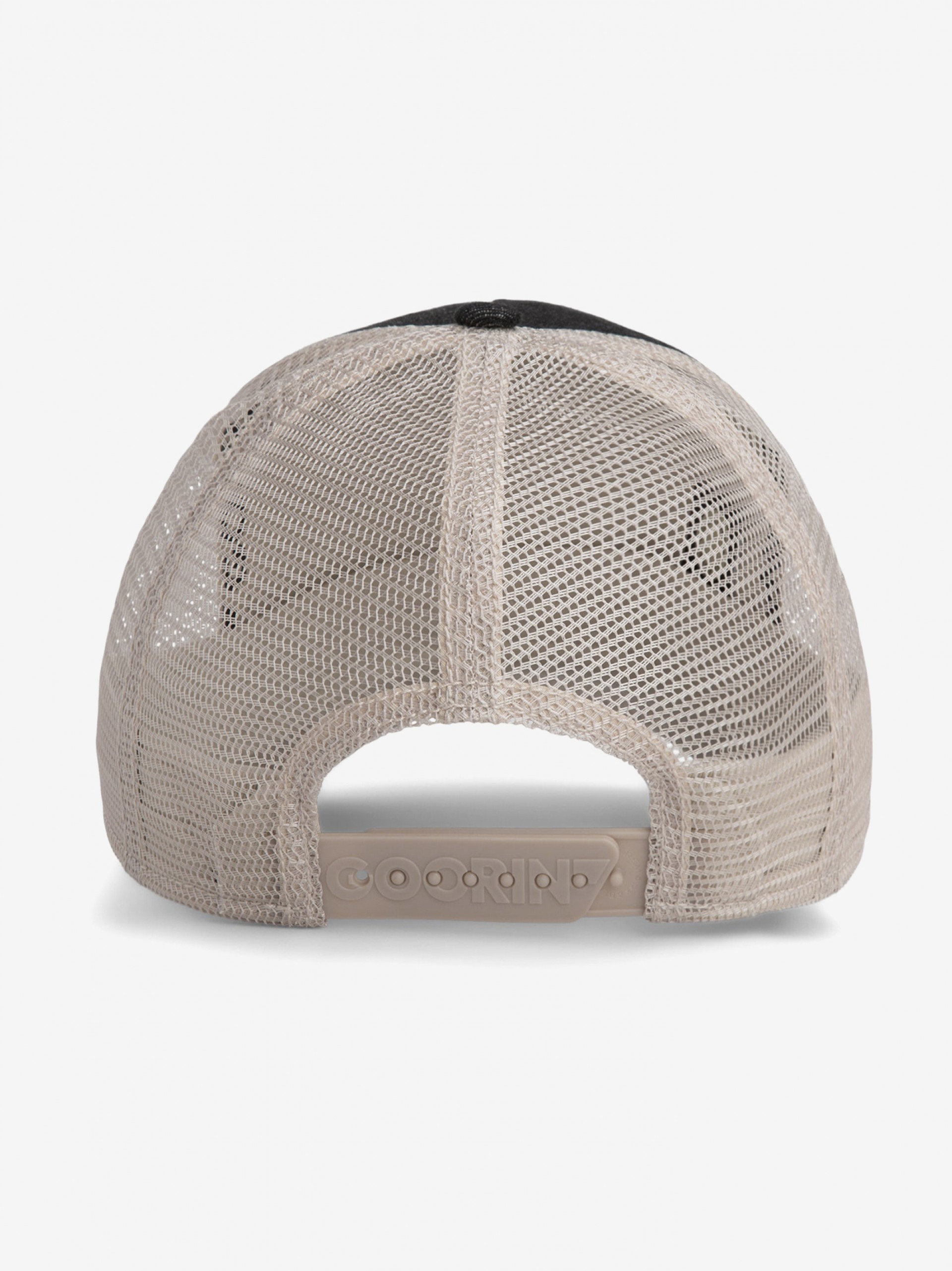 Boné de Ganga Goorin Bros Skull Cancelled Trucker Preto e Bege