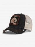 Gorra Vaquera Goorin Bros Skull Cancelled Trucker Negra y Beige