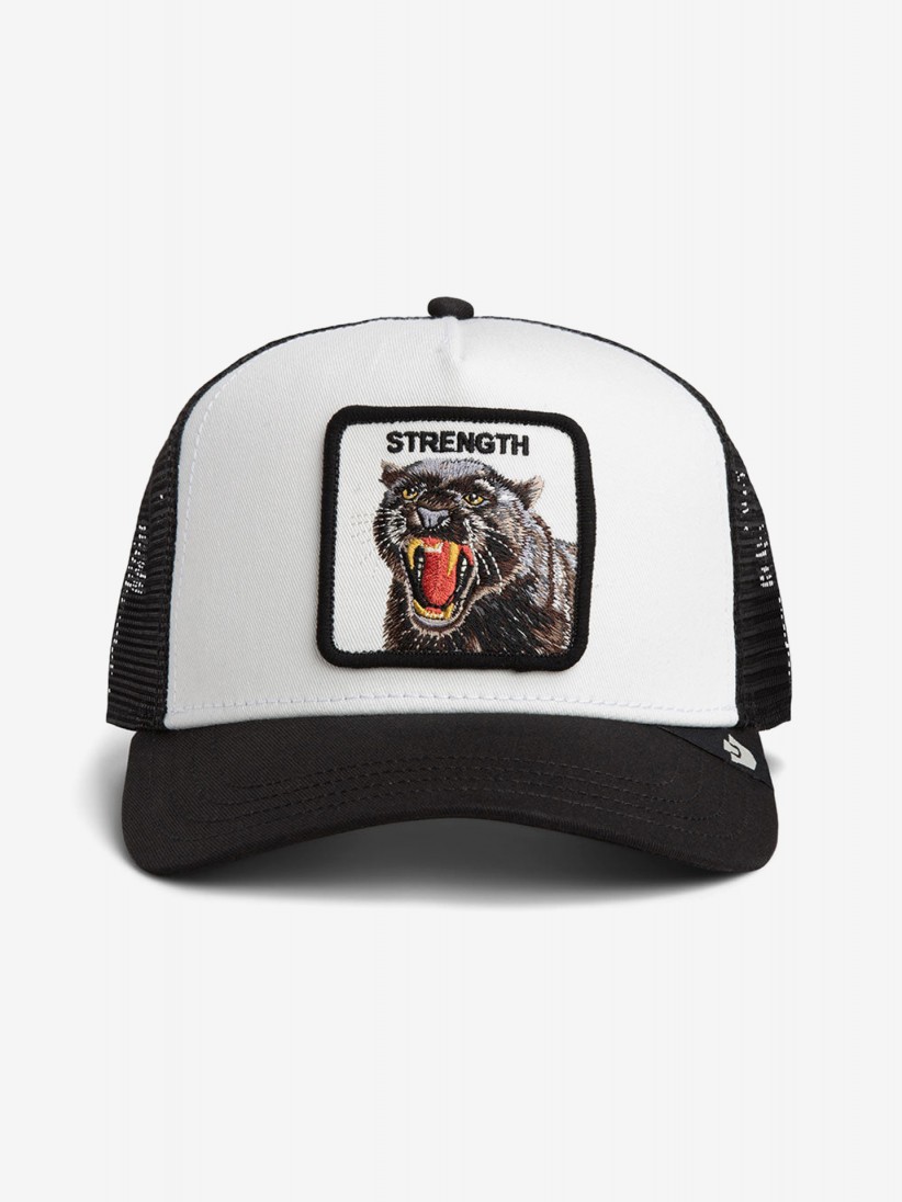 Gorra Goorin Bros Strenght Panther Trucker Blanca y Negra