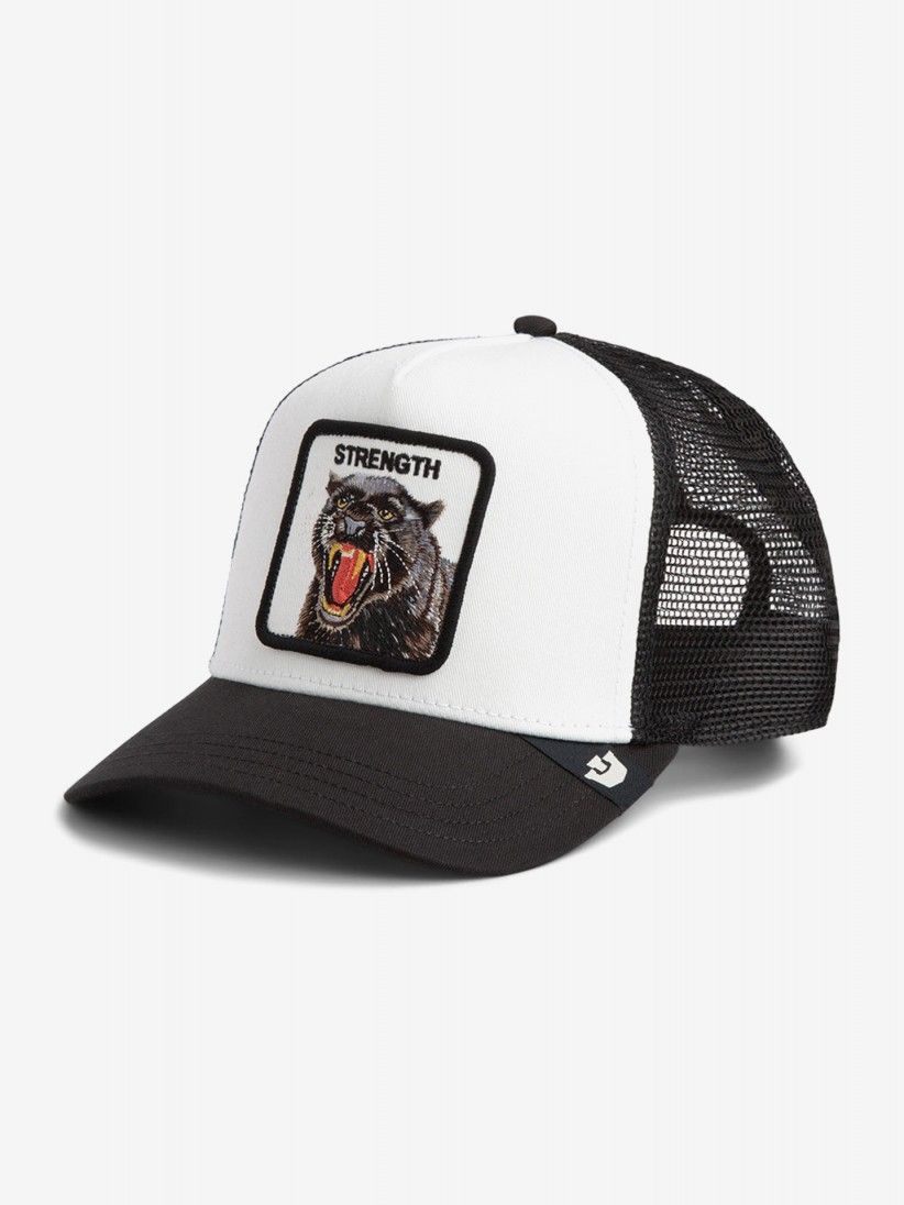 Gorra Goorin Bros Strenght Panther Trucker Blanca y Negra