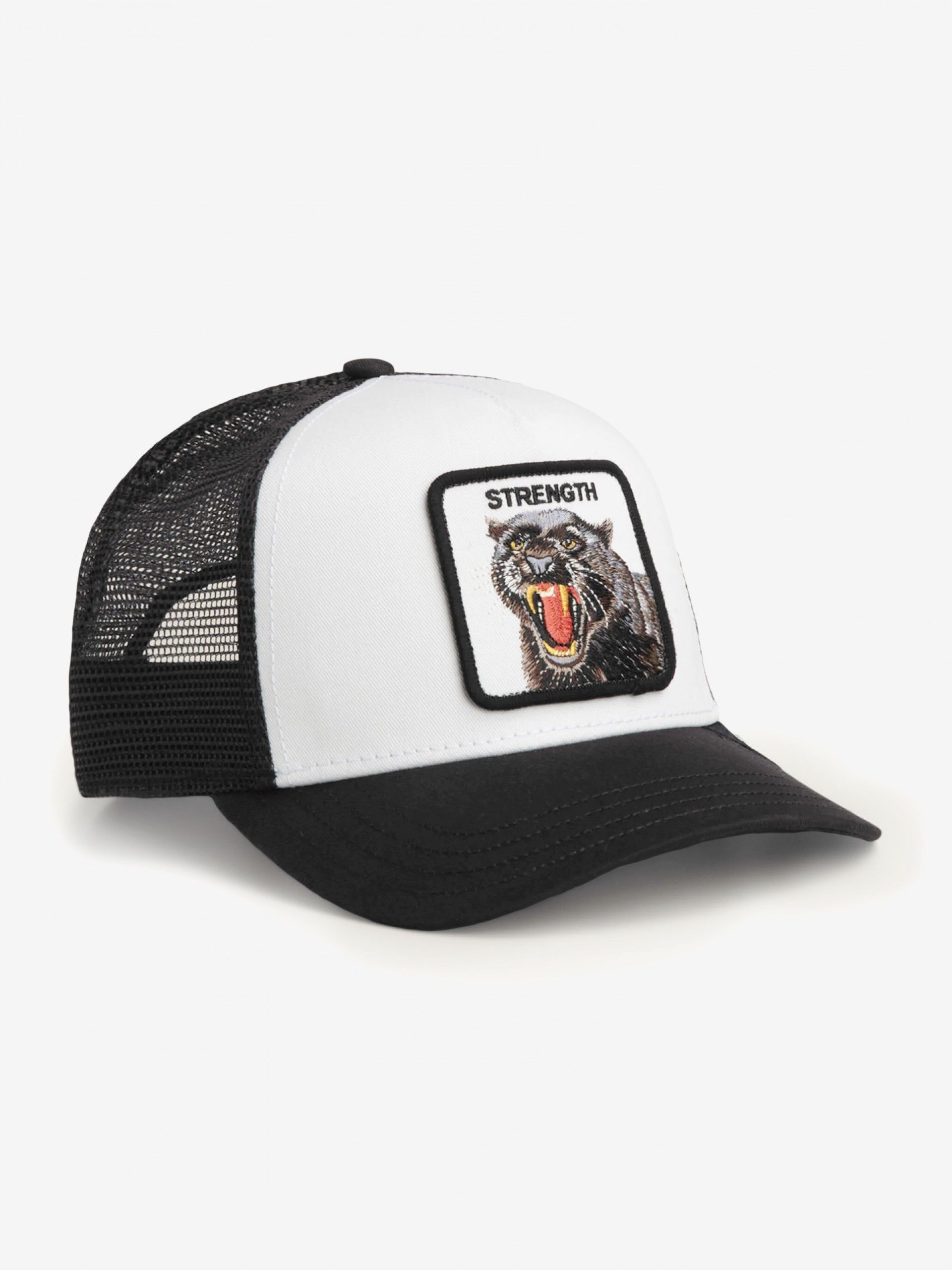 Goorin Bros Strenght Panther Trucker White and Black Cap