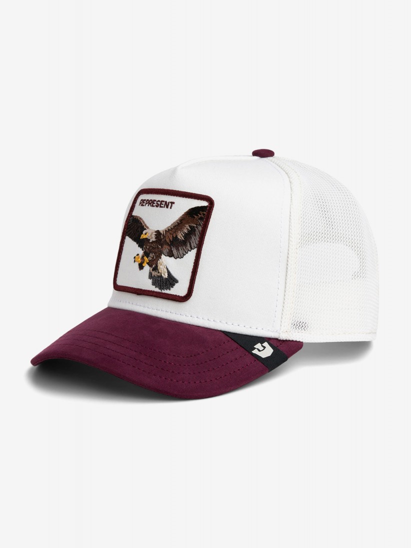Gorra Goorin Bros Suede Eagle Represent Trucker Blanca y Burdeos Gorra Goorin Bros Suede Eagle Represent Trucker Blanca y Burdeos
